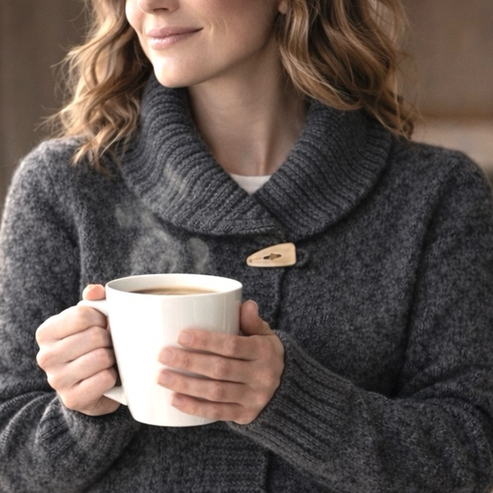 Eddie Bauer Gray Toggle Cardigan Sweater XL